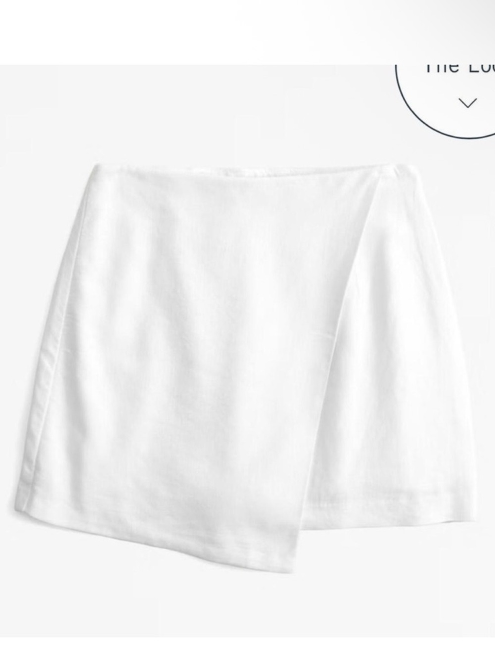 Abercrombie and Fitch Scarlett Linen Blend Wrap Mini Skort